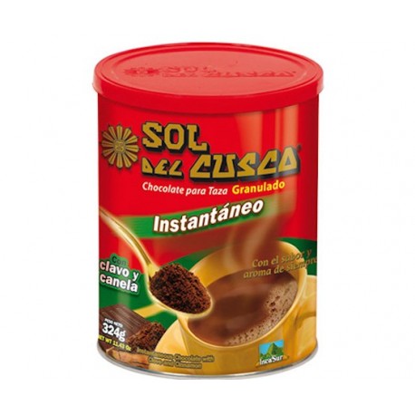 Chocolate Sol del Cusco para taza con Canela & Clavo de Olor Instantáneo IncaSur 324g