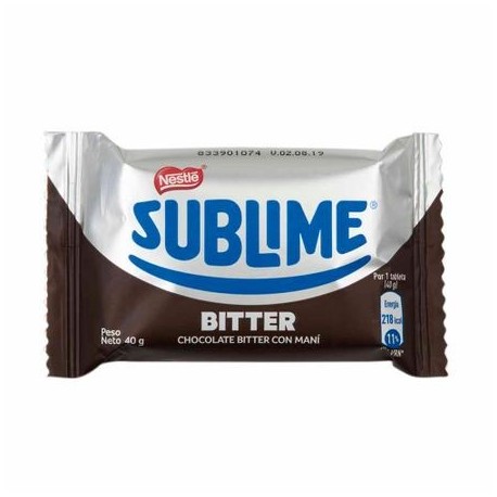 Chocolate Sublime Bitter con maní Nestlé 38g