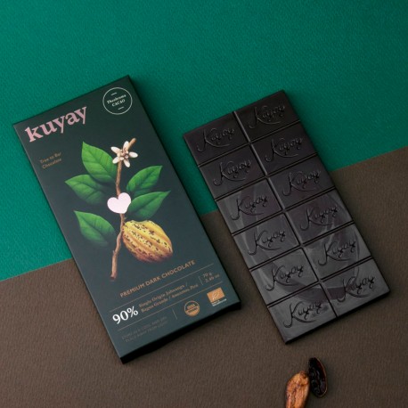 Chocolate Negro Bitter Premium Dark 90% Kuyay 70g