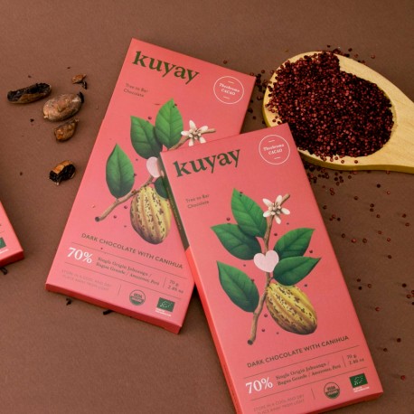 Chocolate Oscuro Orgánico con Canihua70% Kuyay 70g
