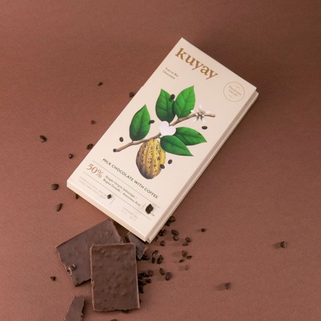 Chocolate con Leche 50% y Café Kuyay 70g - EL INTI - Tu Tienda Peruana