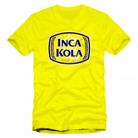 T-Shirt Cuello redondo motivo "Inca Kola" Negro en algodón Pima