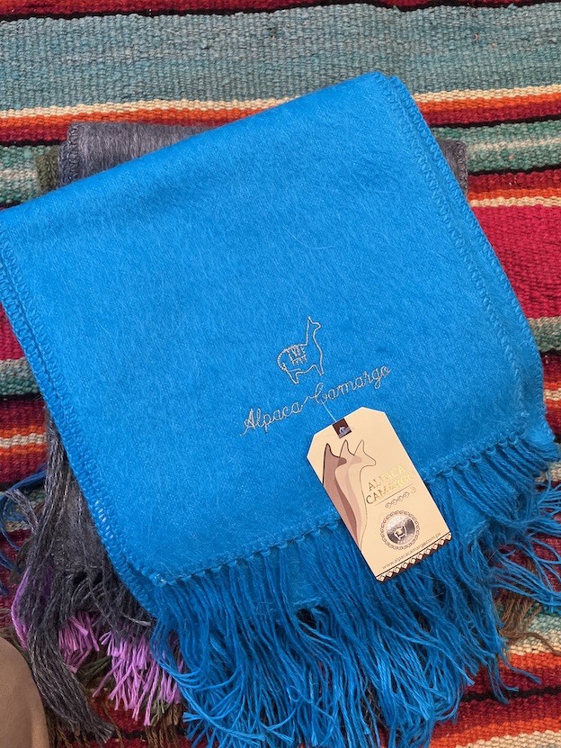 Bufanda Azul Alpaca - Comprar Chalina - EL INTI - Tu Tienda Peruana