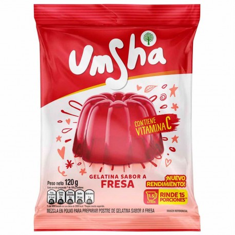 Gelatina sabor a Fresa Umsha 120g