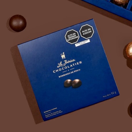 Chocolate Bombones de Pisco La Ibérica Chocolatier 90g