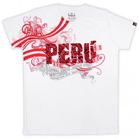 T-Shirt de Algodón Pima Blanco diseño Somos Libres Looch